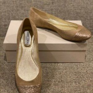 Jimmy Choo Women's Pink Gaze flat sz: 39.5